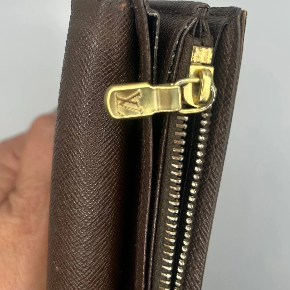 Louis Vuitton Damier Ebene Canvas Long Wallet Zippy‎ #72
